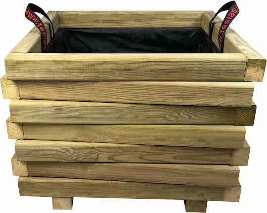 Tesias Pot Wooden 50x50x36cm.