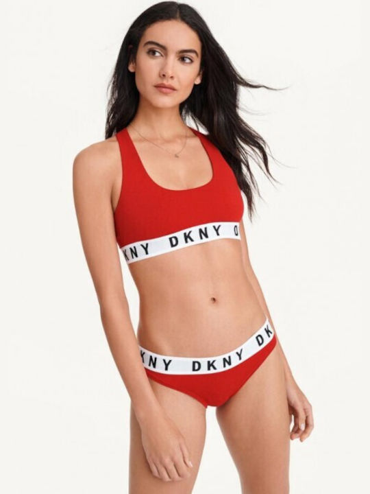 DKNY Boyfriend Racerback Women's Bra without Padding Red