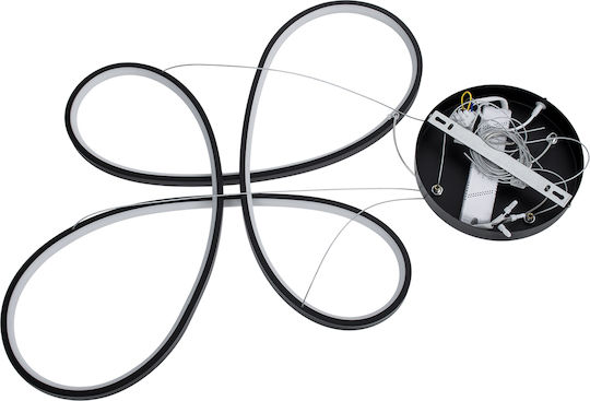 GloboStar Butterfly Lumini Suspendate Negru LED Cu Lumină Bianco Reglabilă 71x52cm