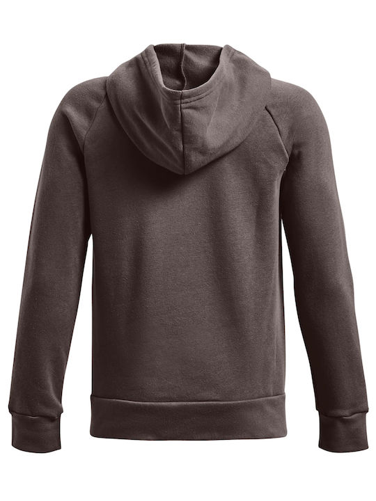 Under Armour Fleece Kinder Sweatshirt mit Kapuze und Taschen Gray Rival