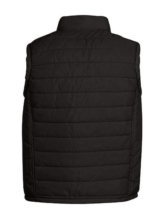 Valento Frank Men's Sleeveless Puffer Jacket Black