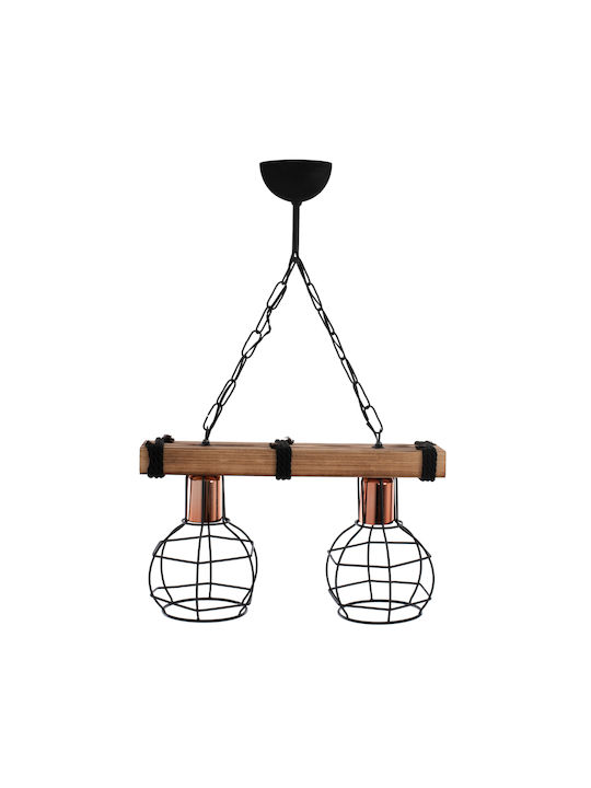 HomeMarkt Hängelampe Schwarz Raster mit Fassung E27 40cm.