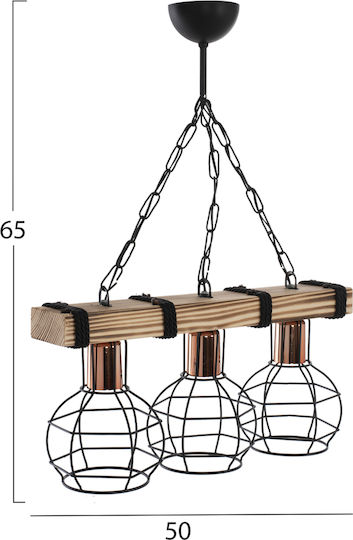 HomeMarkt Hängelampe Schwarz 50cm