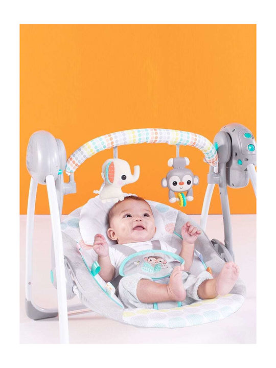Bright Starts Electric Relax pentru Bebeluși Leagăn Whimsical Wild Multicolor pentru Copil până la 9kg