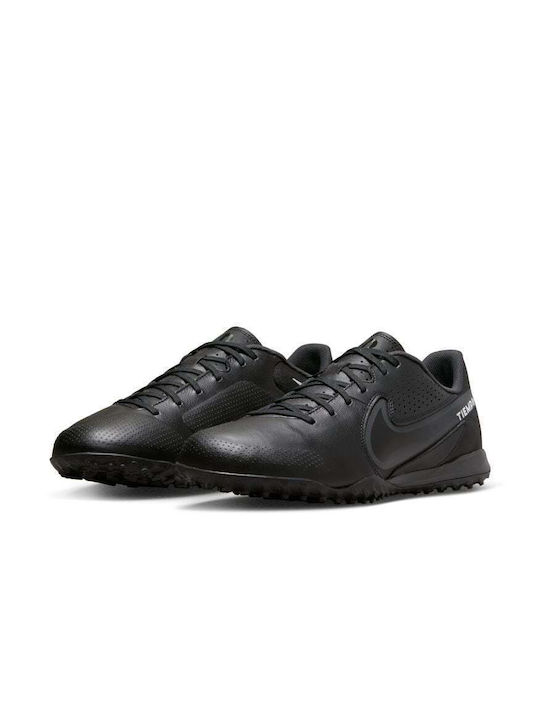 Nike Tiempo Legend 9 Academy TF Niedrig Fußballschuhe mit geformten Stollen Schwarz