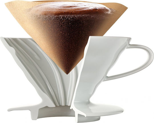 Hario V60 01 Coffee Dripper Κεραμικό Λευκό 119x100x82mm