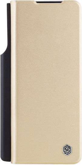 Nillkin Qin Pro Buchen Sie Synthetisches Leder / Kunststoff 0.2mm Gold (Galaxy Z Fold4)
