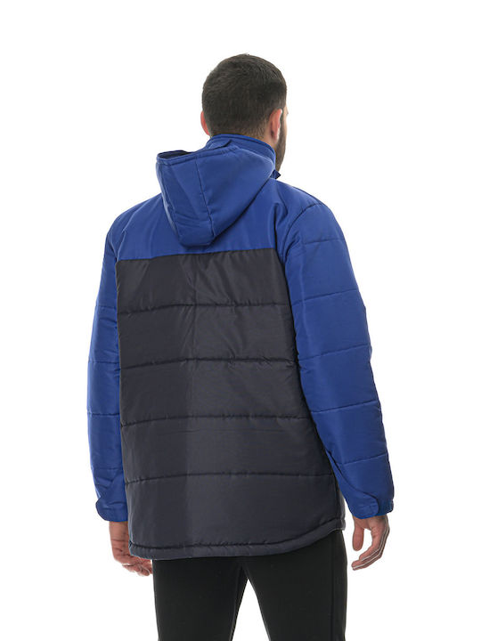 Athlos Sport Mapin Herren Winter Jacke Puffer Blau