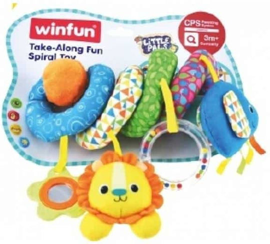 Winfun Spiral Toy for Crib and Stroller with Mirror Take Along Fun Spiral Toy