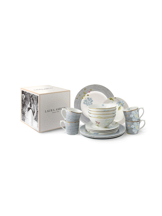 Laura Ashley Heritage Multicolour Porcelain Dinnerware Set 16pcs