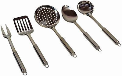 Sidirela Cooker La mică adâncime Lingură Ragu din Metal Argint 30cm