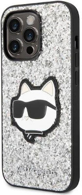 Karl Lagerfeld Back Cover Σιλικόνης Ασημί (iPhone 14 Pro Max)