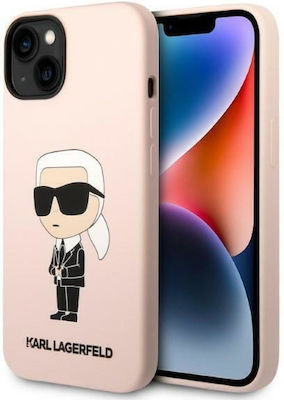 Karl Lagerfeld Ikonik NFT Umschlag Rückseite Silikon Rosa (iPhone 14) KLHCP14SSNIKBCP