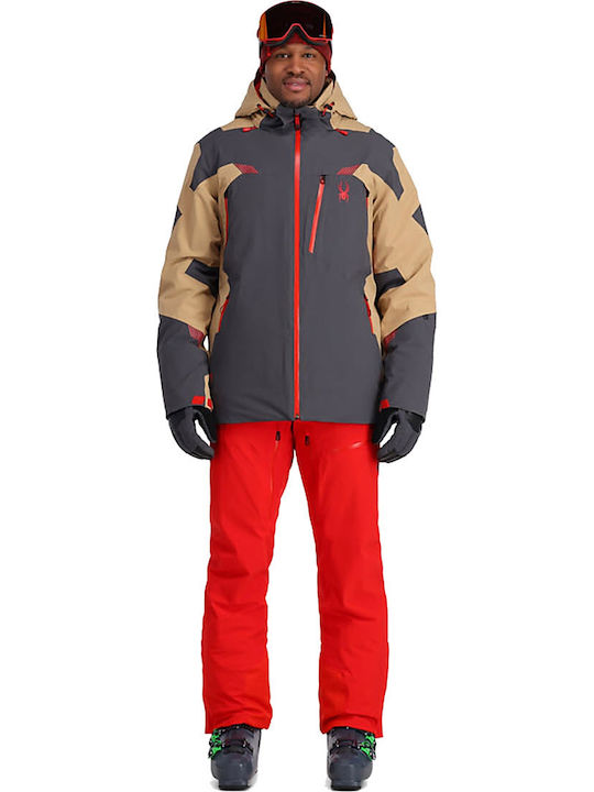 Spyder Leader Dermizax Men's Ski & Snowboard Jacket Ebony Tannin 221026_030