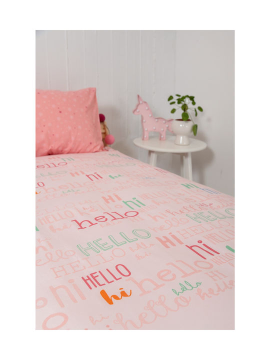 Biokarpet Naf Naf Hello 354 Pink Σετ Σεντόνια-σετ Σεντόνια