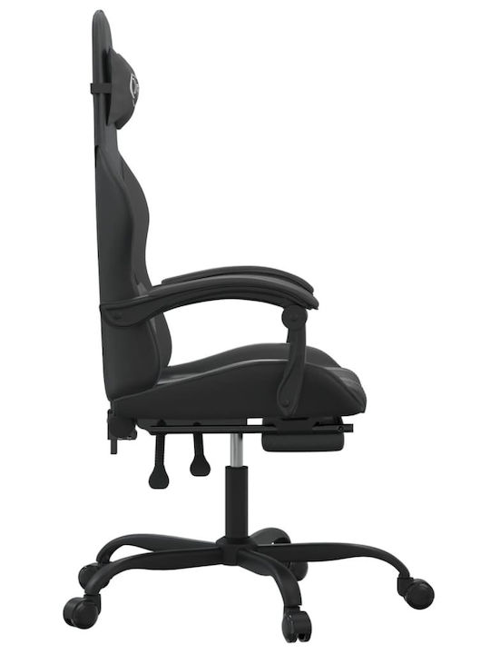 vidaXL 3143903 Artificial Leather Gaming Chair with Footrest Black