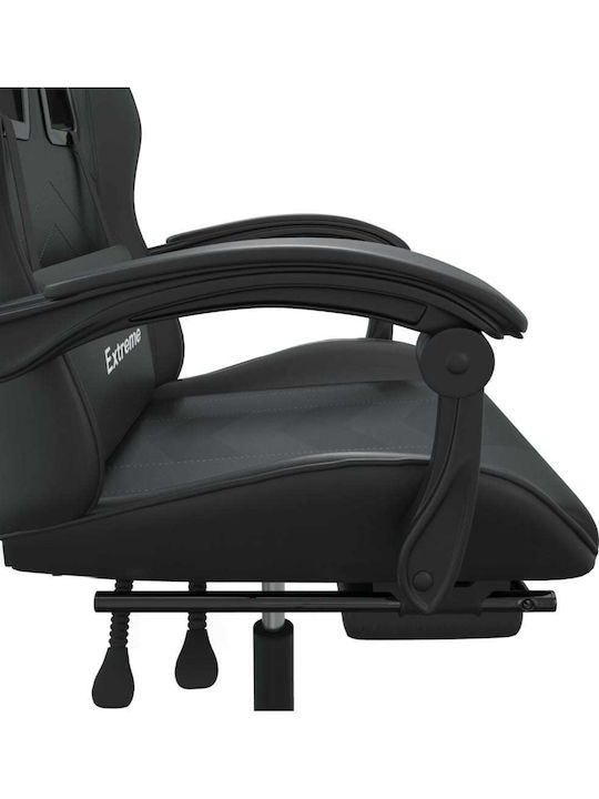 vidaXL 3143903 Artificial Leather Gaming Chair with Footrest Black