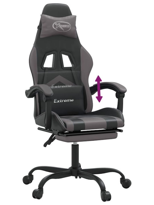vidaXL 3143906 Artificial Leather Gaming Chair with Footrest Black / Gray