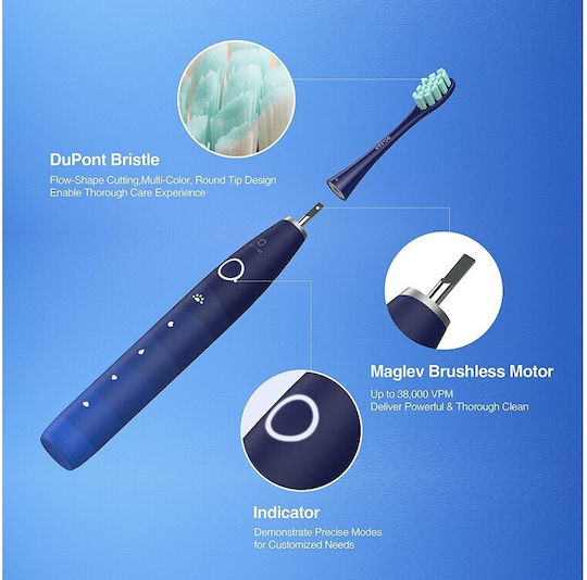 OClean Flow Elektrische Zahnbürste mit Timer Midnight Blue