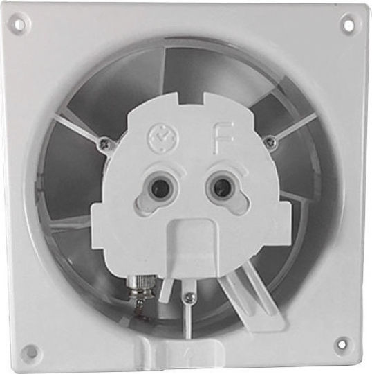 AirRoxy DTS Επιτοίχιος Εξαεριστήρας Μπάνιου 100mm Λευκός