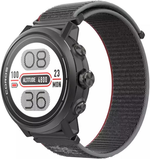 Coros Apex2 Titan 43mm Wasserdicht Smartwatch mit Pulsmesser (Schwarz)