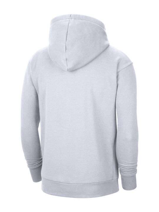 Nike Team 31 Herren Sweatshirt mit Kapuze und Taschen Weiß