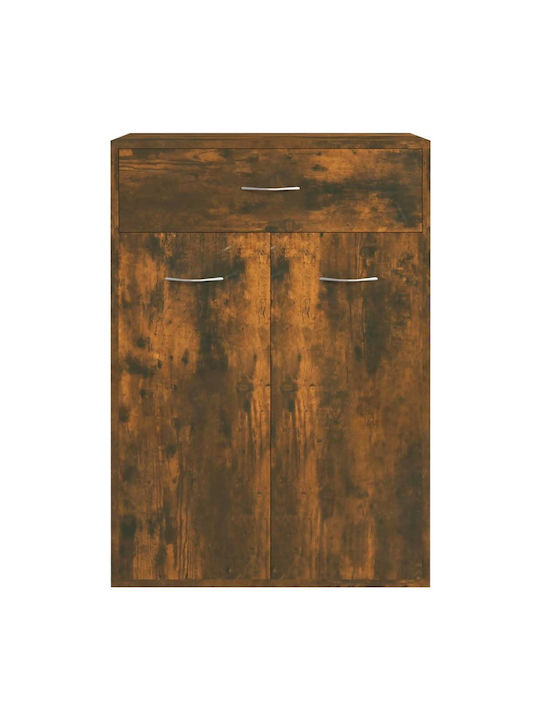 Holz Schuhschrank mit 4 Regalen Gelb L60xW35xH84cm