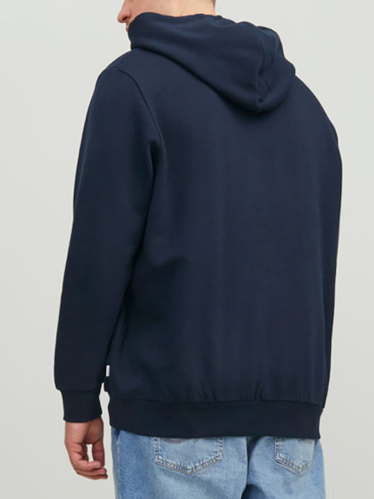 Jack & Jones Men's Sweatshirt Jacket with Hood Sky Captain