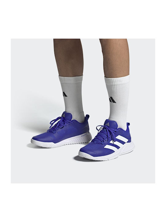 Court Team Bounce 2.0 Sport Shoes Volleyball Lucid Blue / Cloud White / Silver Metallic
