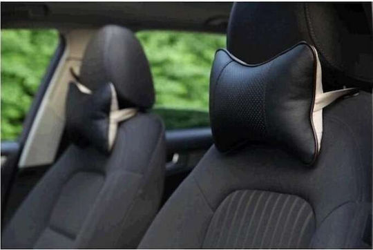 Loco Car Pillow Travel Pillow for Car or Gaming Chair 27x18cm Black in Black Color ISC7729