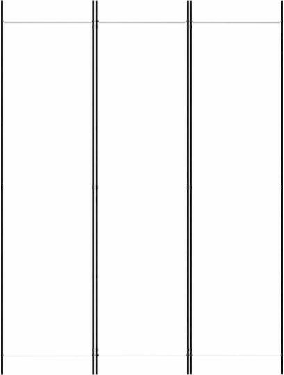 vidaXL Dekorativer Raumteiler Stoff mit 3 Paneelen White 150x200cm