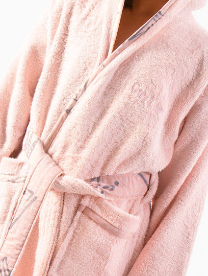 Guy Laroche Kids Hooded Bathrobe Majesty Pink