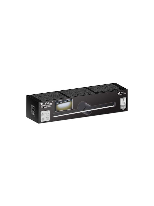 V-TAC Wall-Mounted Outdoor Light LED IP65 10W with Warm White Light 61x10x7.5εκ.