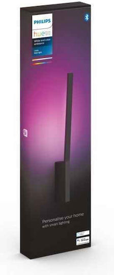 Philips Μοντέρνο Φωτιστικό Τοίχου με Ενσωματωμένο LED RGBW Μαύρο 55.8x10.7x3.1εκ.