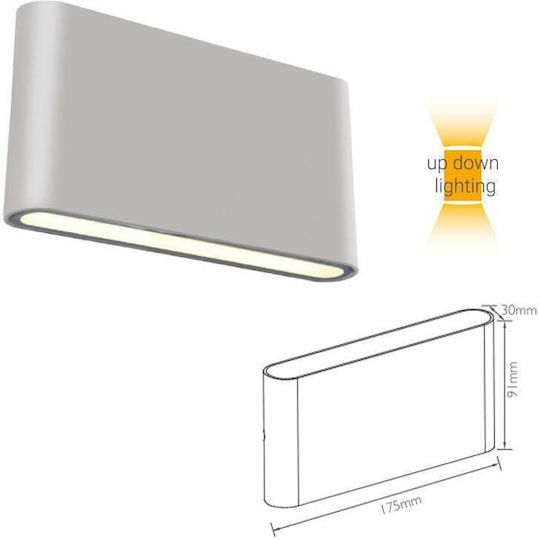 Fos me Στεγανή Πλαφονιέρα LED 6W 3000K 17.5x3x9.1εκ. Fos me Στεγανή Πλαφονιέρα LED 6W 3000K 17.5x3x9.1εκ.