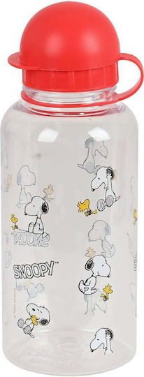 Snoopy Friends Forever Sticlă de Apă pentru Copii Plastic cu Pai Transparent 500ml