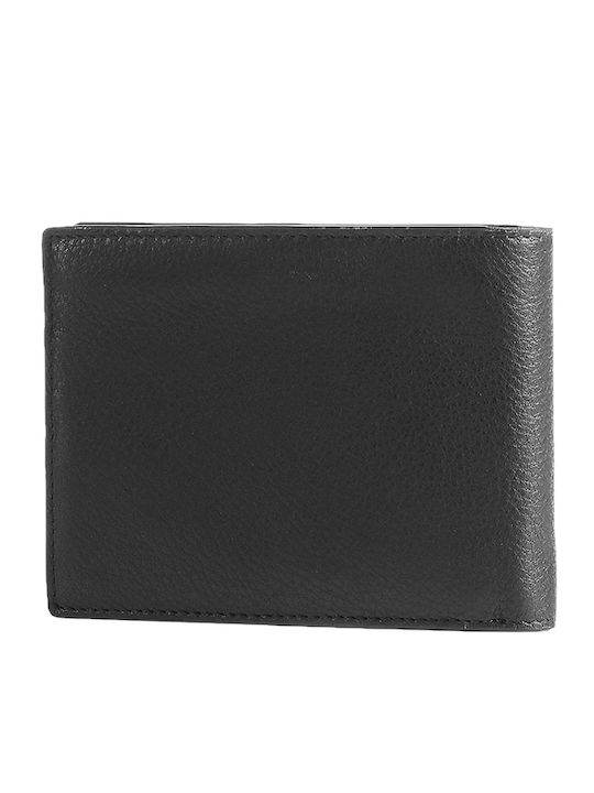 Classic Billfold Leather Men's Wallet with RFID Black
