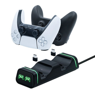 Dobe Controller-Ladestation 2 Controller PS5 / Xbox Series X/S Weiß