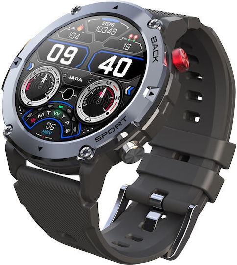 Jaga JS14 Smartwatch mit Pulsmesser (Schwarz)