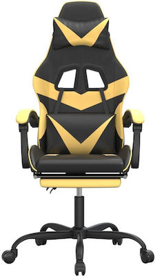 vidaXL 349557 Artificial Leather Gaming Chair with Footrest Black / Yellow