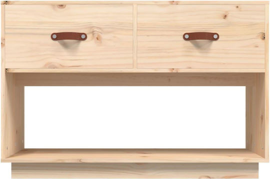 TV-Ständer aus Massivholz Beiges M90xT40xH60cm