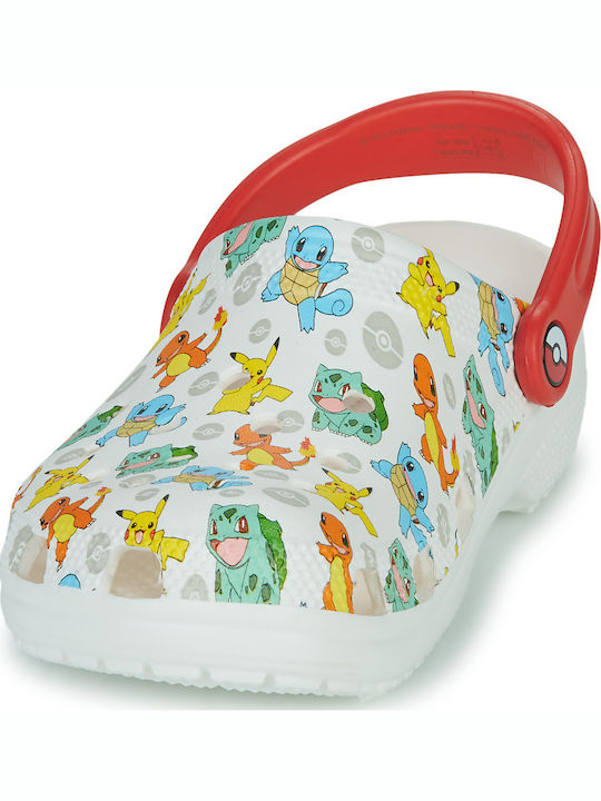 Pokemon Children's Anatomical Beach Shoes White