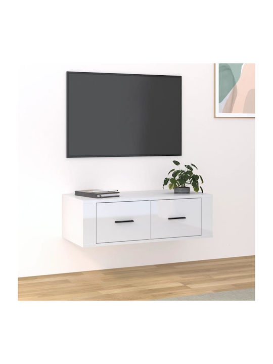 Cabinet Wall Glossy white 80x36x25cm