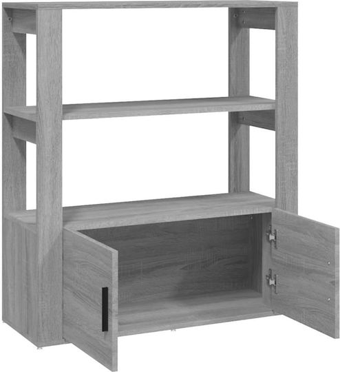 Bibliothek Grau Sonoma 80x30x90cm
