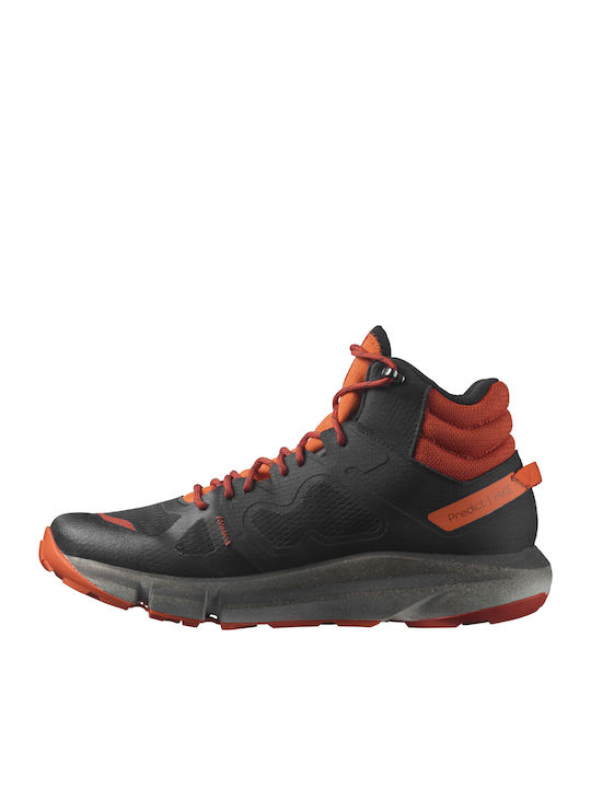 Salomon Predict Hike Mid GTX Men's Hiking Boots Waterproof with Gore-Tex Membrane Black Burnt Ocher