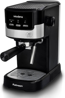 Rohnson Modena Μηχανή Espresso 1100W Πίεσης 20bar Μαύρη