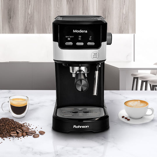 Rohnson R-98010 Automatic Espresso Machine 1100W Pressure 20bar Black