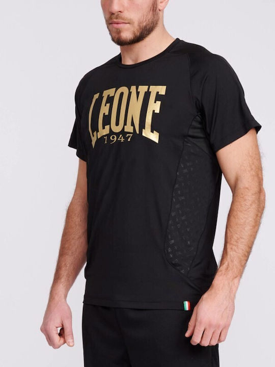 Leone Bărbați T-shirt Sportiv cu Mânecă Scurtă Negru