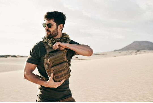 Brandit Us Cooper EDC Sling Στρατιωτικό Τσαντάκι Στήθους από Πολυεστέρα Multicam Tactical Camo 8lt