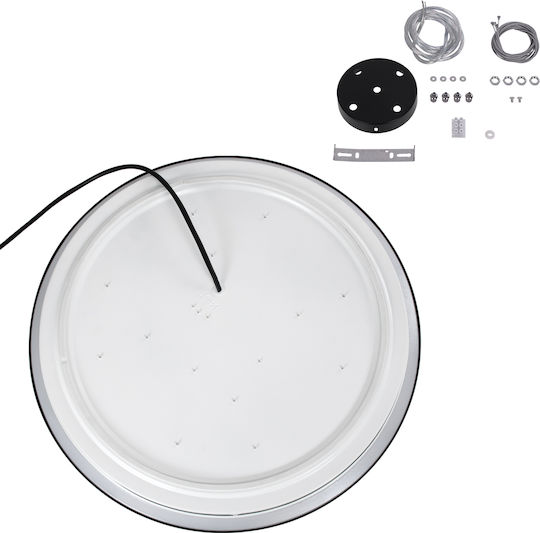 GloboStar Barchetta Deckenleuchte 48cm Schwarz mit Integrierter LED und Fernbedienung